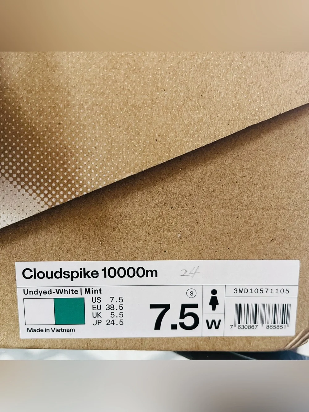 On Cloudspike 10000m Women’s Track Running Shoes Undyed-White/Mint 3WD10571105